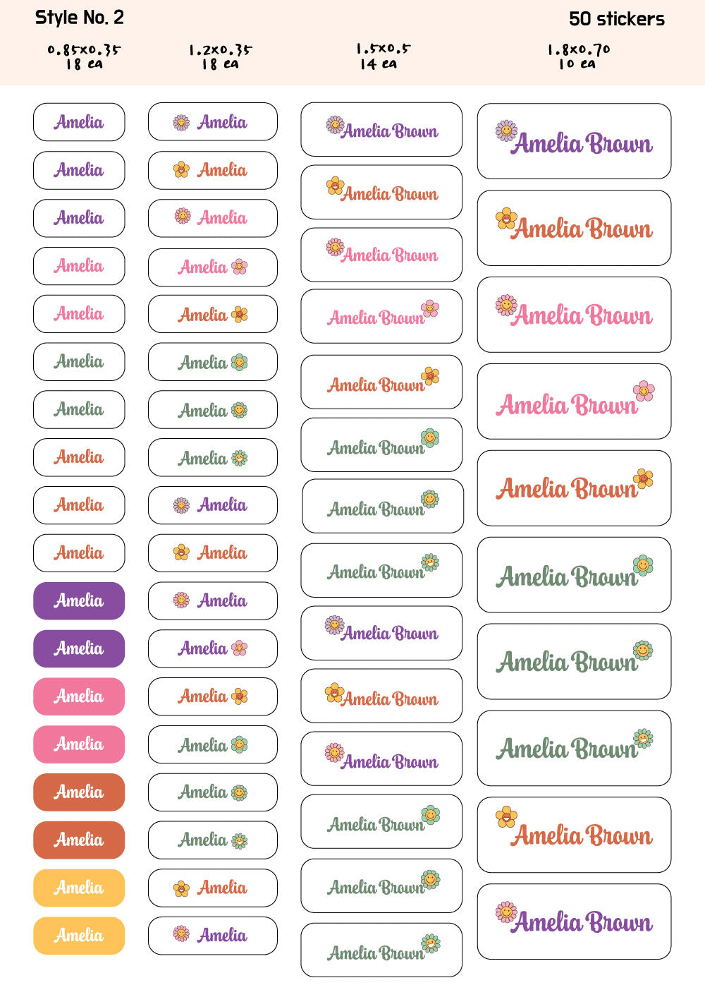 Custom Name Stickers with Heart – Choose Your Style | Personalized Waterproof Labels for Kids, Journals, and School Supplies