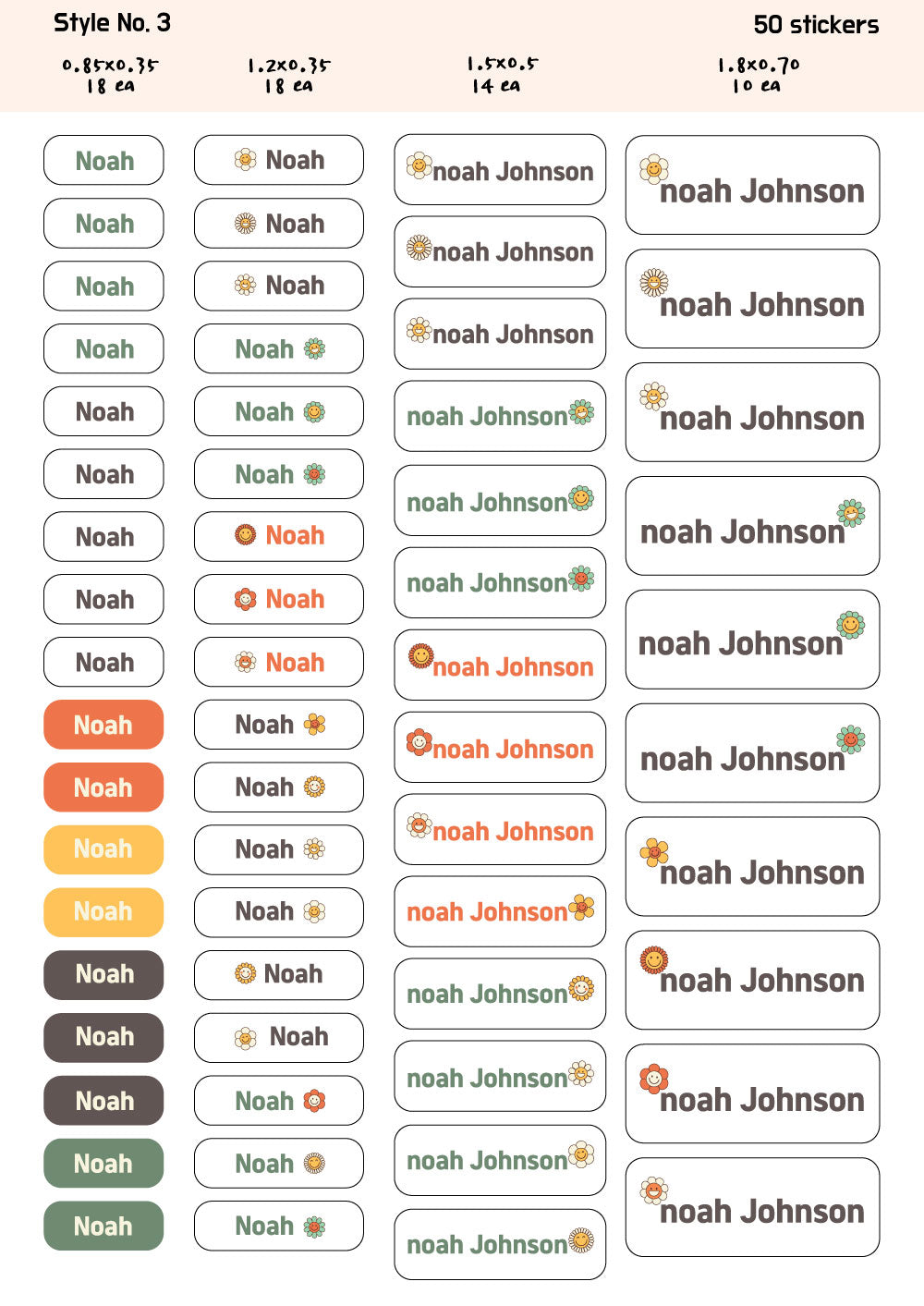 Custom Name Stickers with Heart – Choose Your Style | Personalized Waterproof Labels for Kids, Journals, and School Supplies