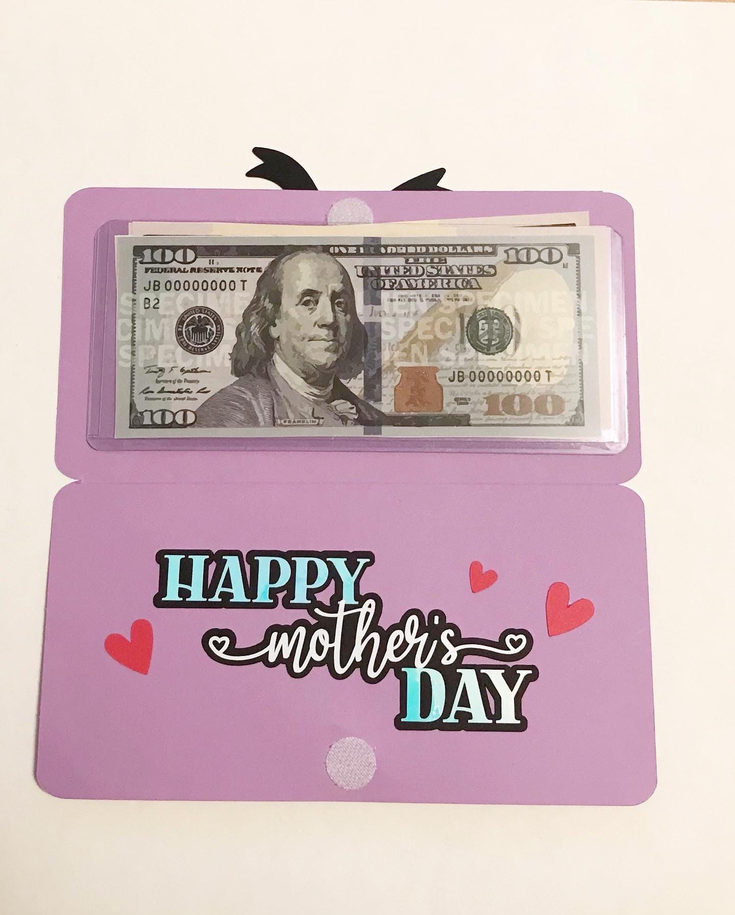 Custom Cash Gift Holder – Money Envelope with Korean & English Message, Multiple Colors, Handmade Card, Love, Thanks, Birthday, Graduation