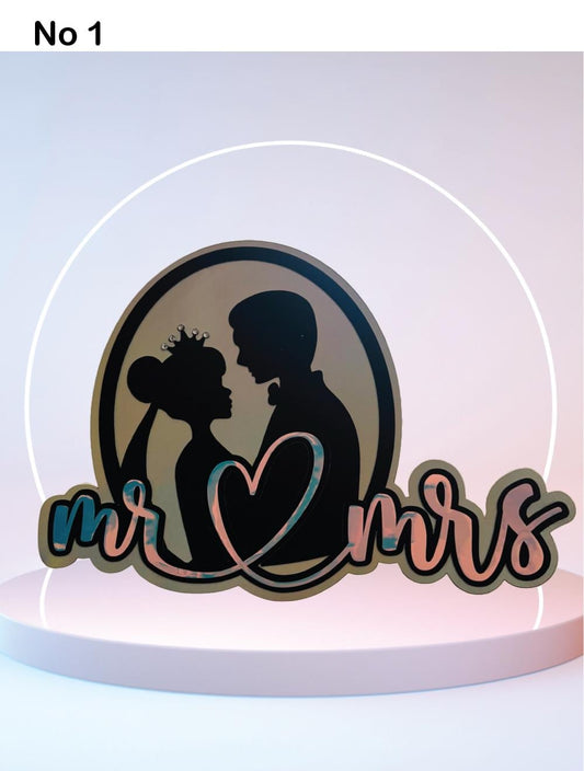 Personalized Wedding Cake Topper - Custom Last Name & Date for Bride or Groom | Engagement  Wedding Party Decor |  Wedding Reception Decor