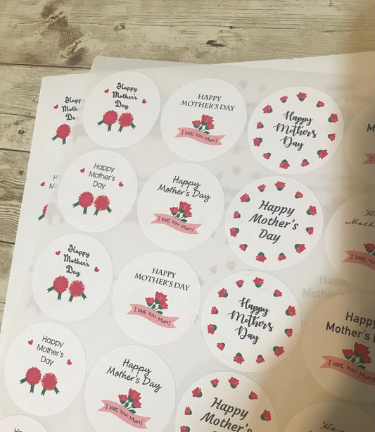 Happy Mothers Day Stickers / Happy Mothers Day Labels / Custom Stickers / Custom Labels