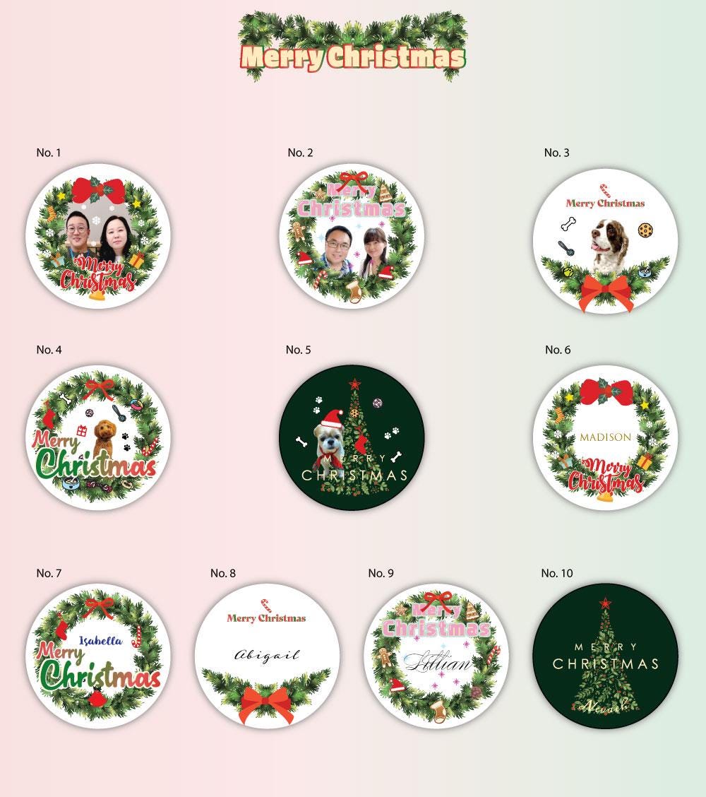 Jolly & Bright Decals - From joyful texts to festive photos, these stickers are made to make your Christmas brighter, gift jar, gift box