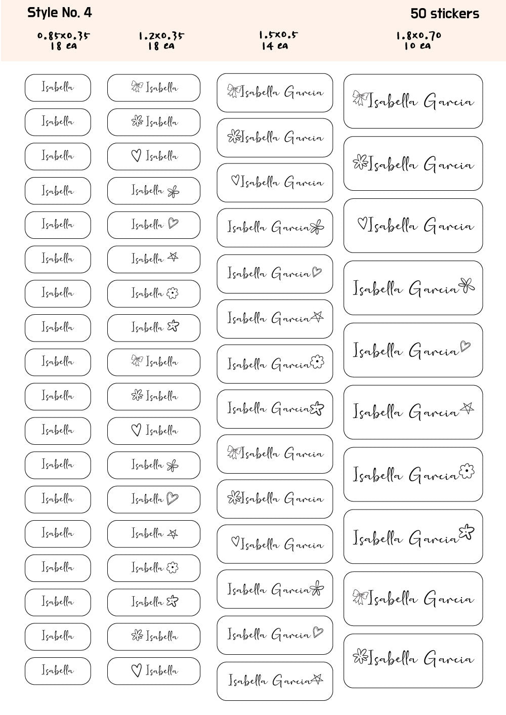 Custom Name Stickers with Heart – Choose Your Style | Personalized Waterproof Labels for Kids, Journals, and School Supplies