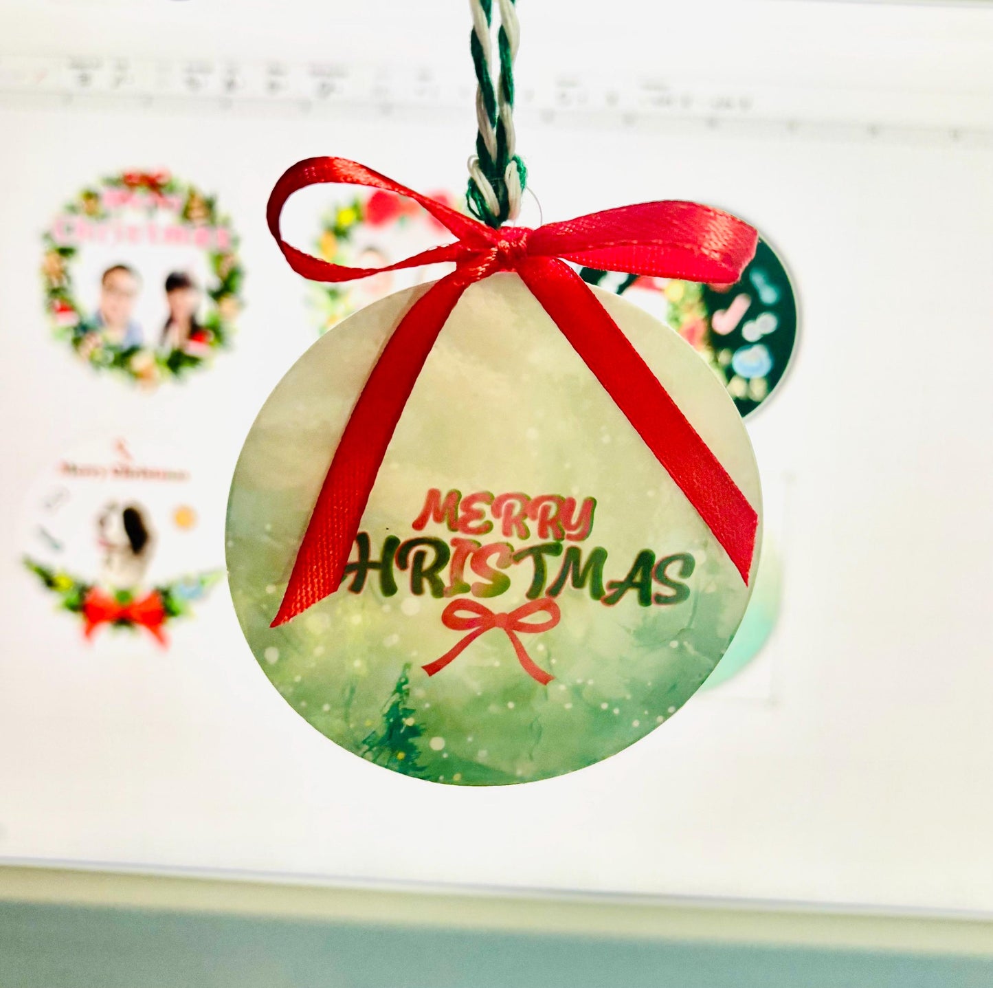 Custom Family Christmas Acrylic Ornament | Personalized Photo Christmas Ornament | Gift for Family, Friends | Xmas Decor with Your Photo