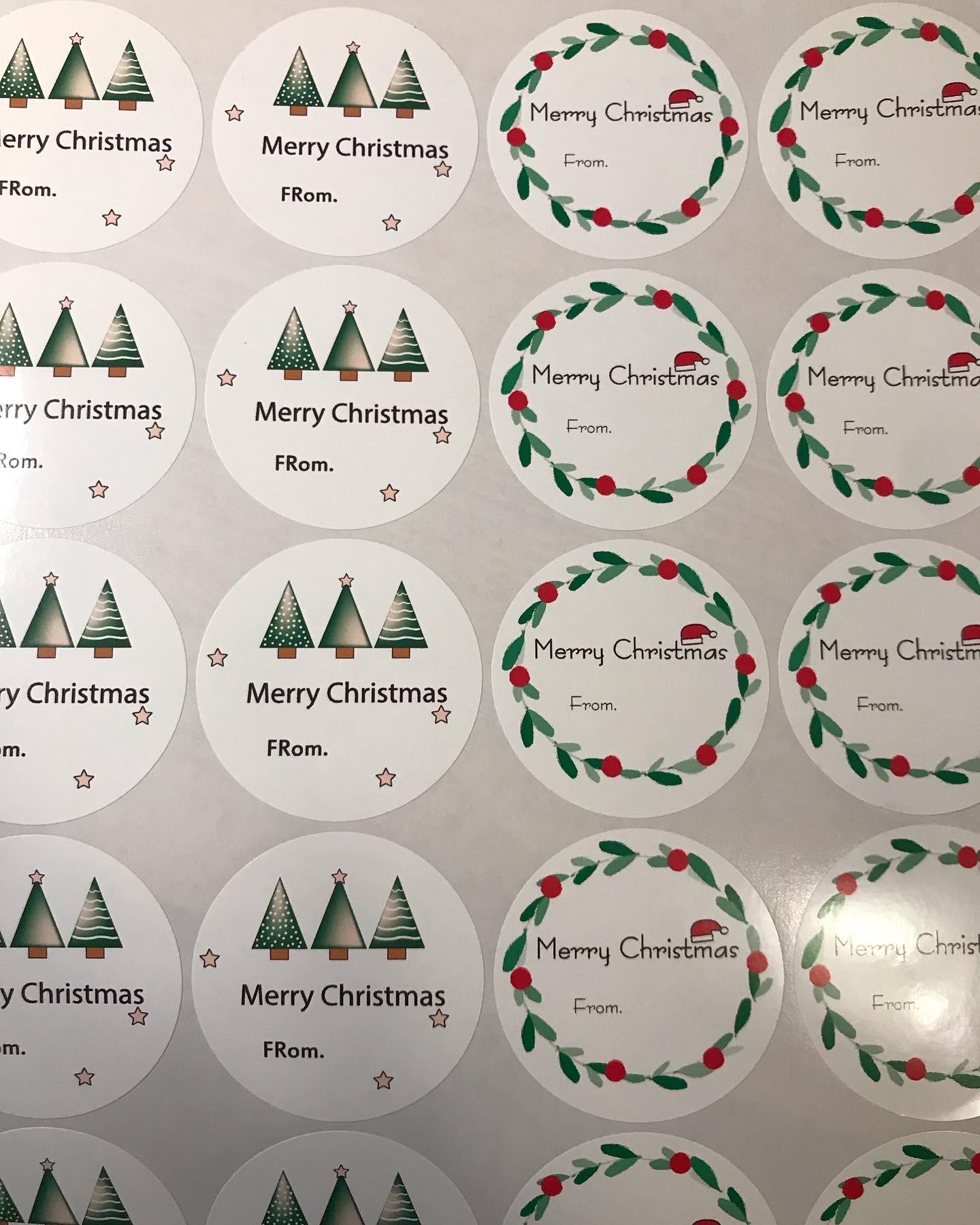 Custom Merry Christmas Mason Jar Labels, Christmas Canning Favor Stickers, Personalized Christmas Stickers, Treat Bag Stickers