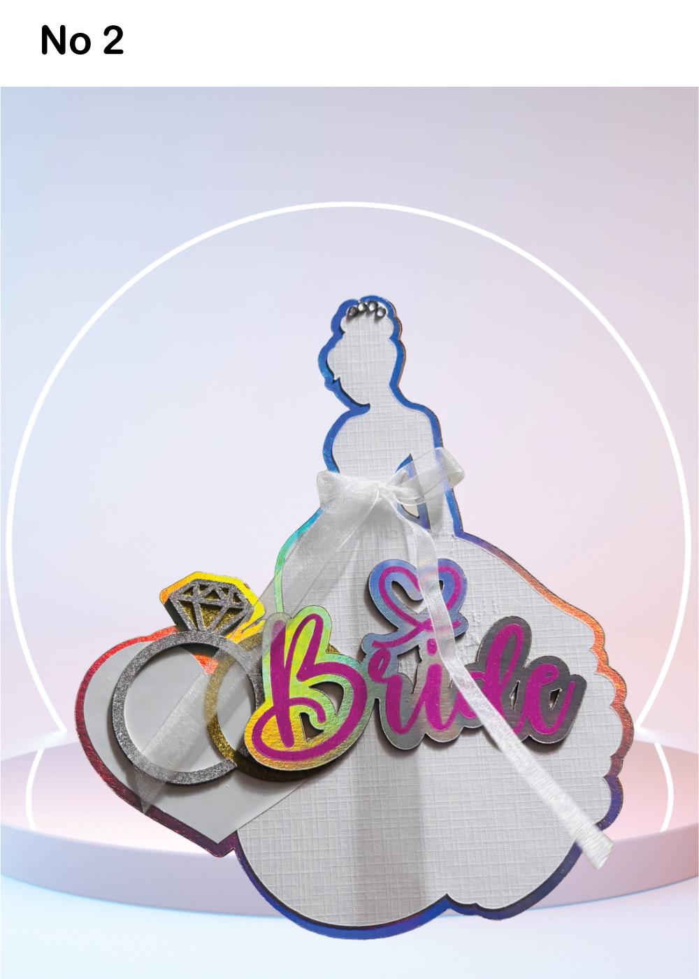 Personalized Bridal Shower Cake Topper - Engagement Party & Wedding Celebration | Rustic, Gold, Silver Bridal Shower Decoration, Bride to Be