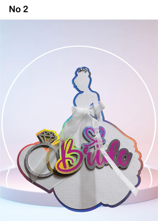 Personalized Bridal Shower Cake Topper - Engagement Party & Wedding Celebration | Rustic, Gold, Silver Bridal Shower Decoration, Bride to Be