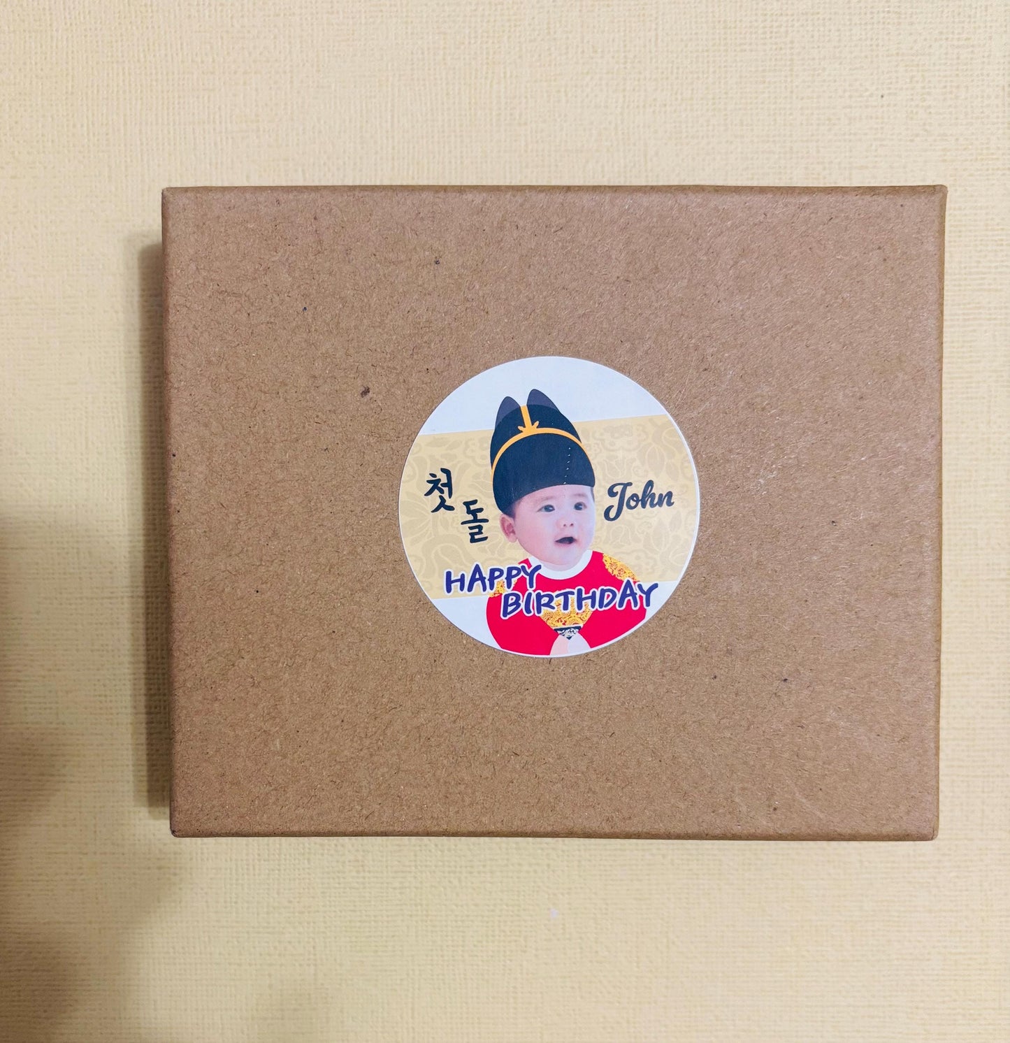 Personalized First Birthday Sticker – Custom Doljanchi Photo Sticker, Hanbok, Boy or Girl, 1st Birthday Party Favor, 첫 돌, 4 Design Choices