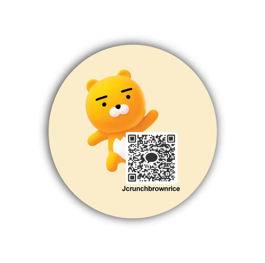 CUSTOM Sticker with QR Beige |   Thank you for your order |  Scan for Easy Access: URLs, Websites, Social Media, Weddings, Addresses & More!