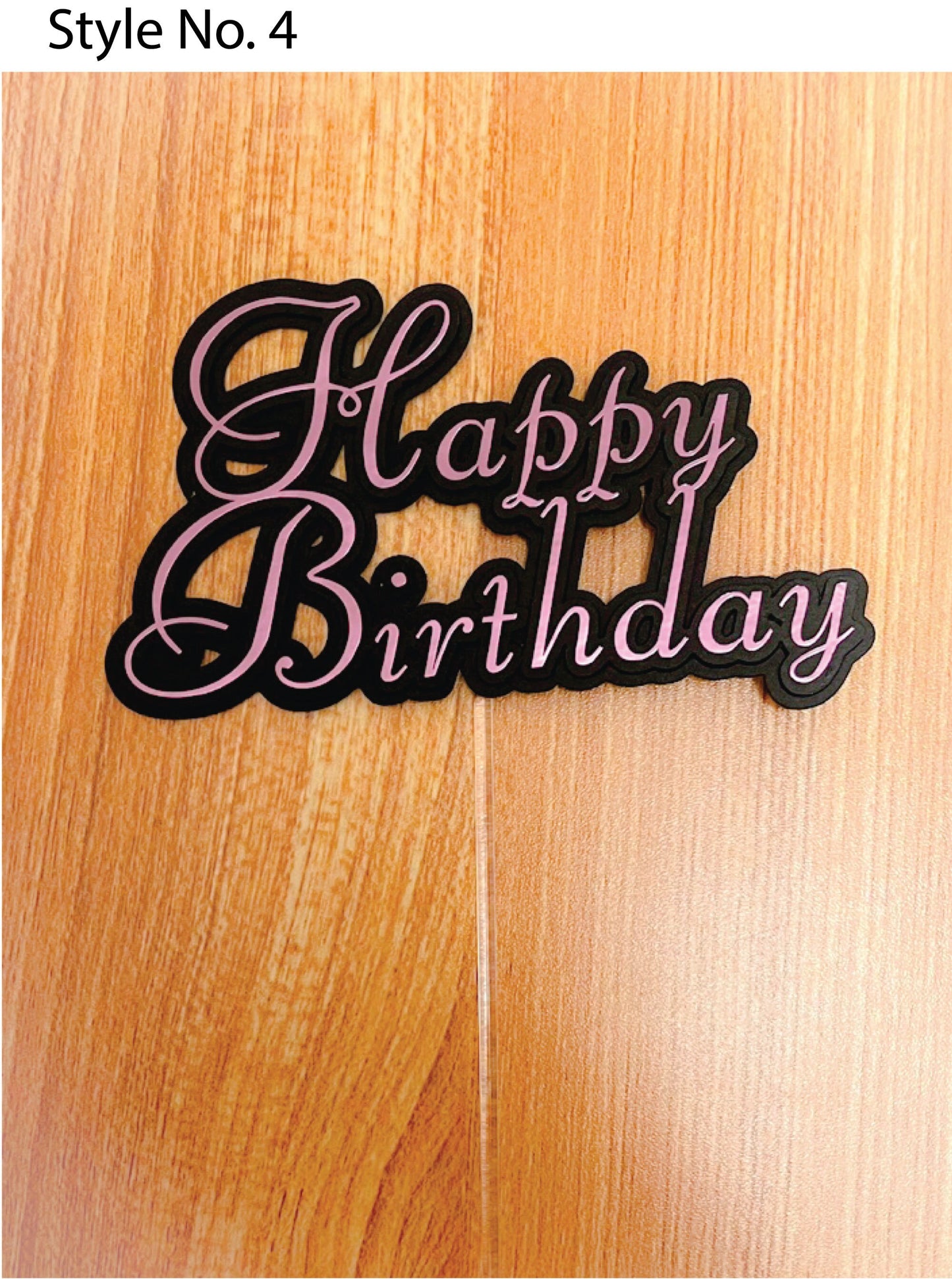 Custom Name Birthday Cake Topper – Glitter, Holographic Vinyl – 4 Styles – Personalized Cake Decoration for Girl Birthday Party