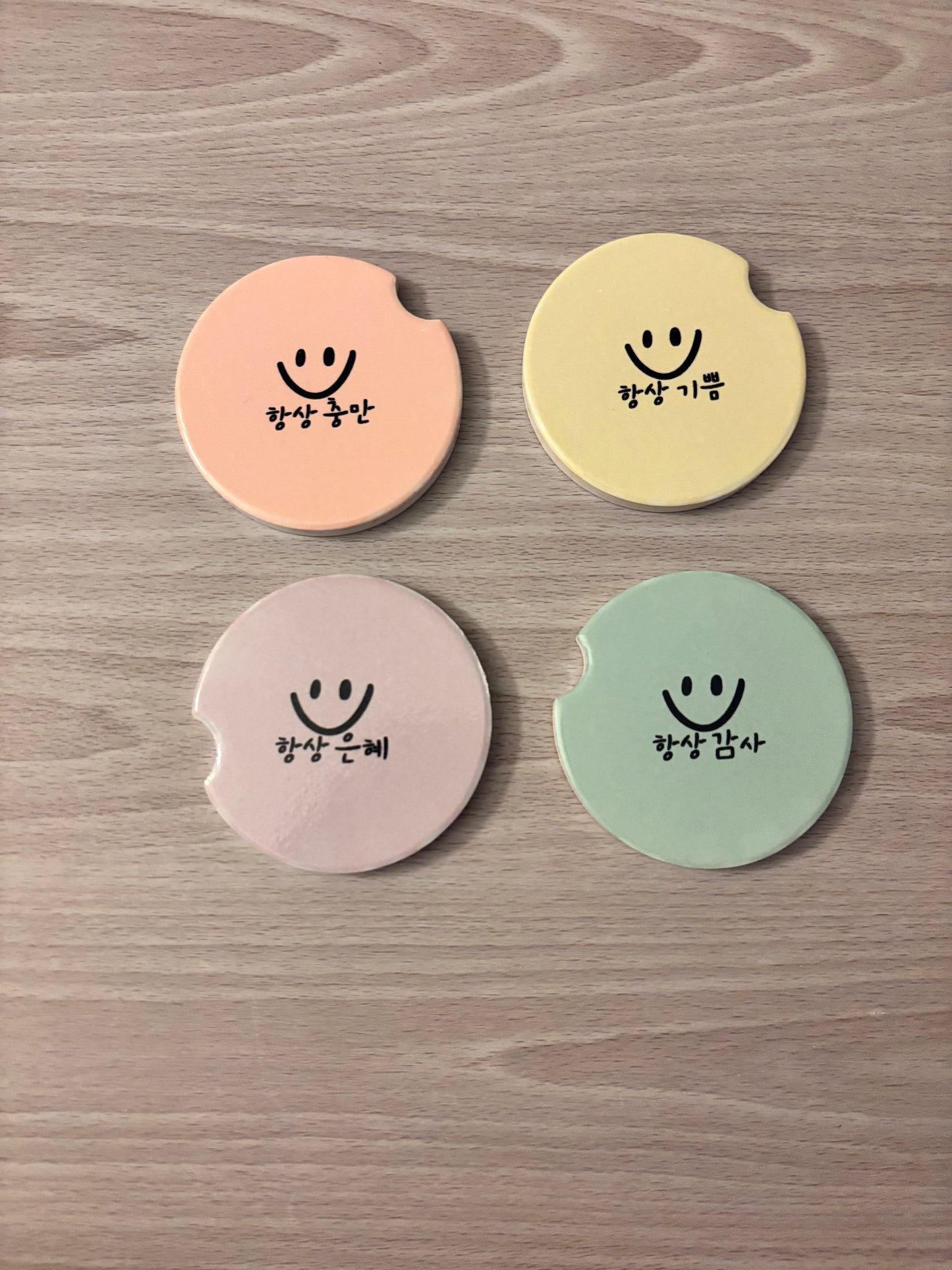 Inspirational Car Coasters | Pastel Neoprene Set