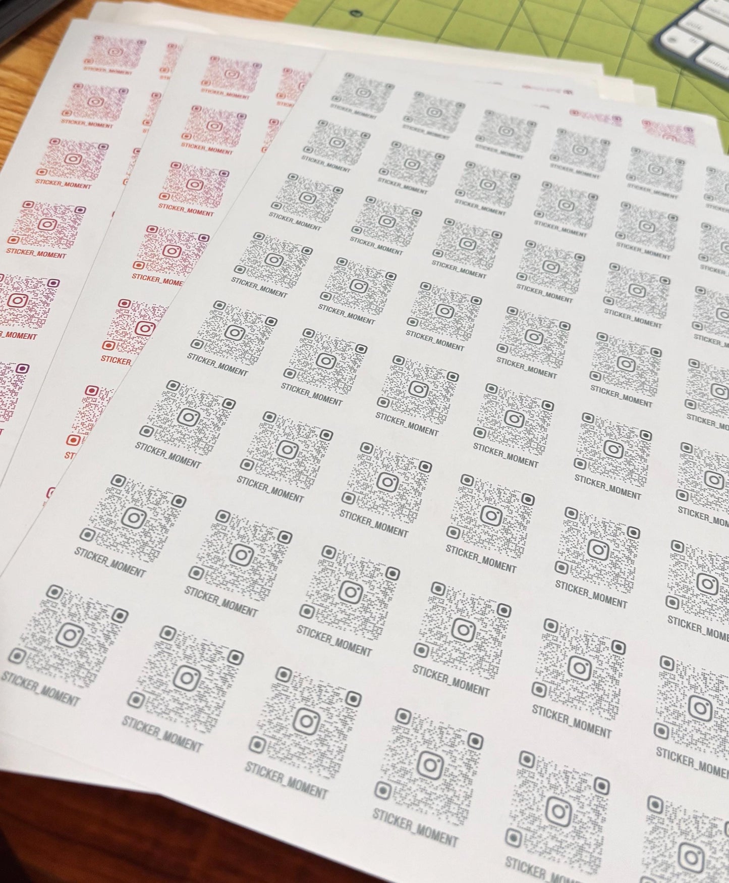 Custom QR Code Stickers – 56 Mini 1" Labels | Website, Instagram, Linktree, Menu, Social Media QR | Packaging Stickers | Waterproof or Matte