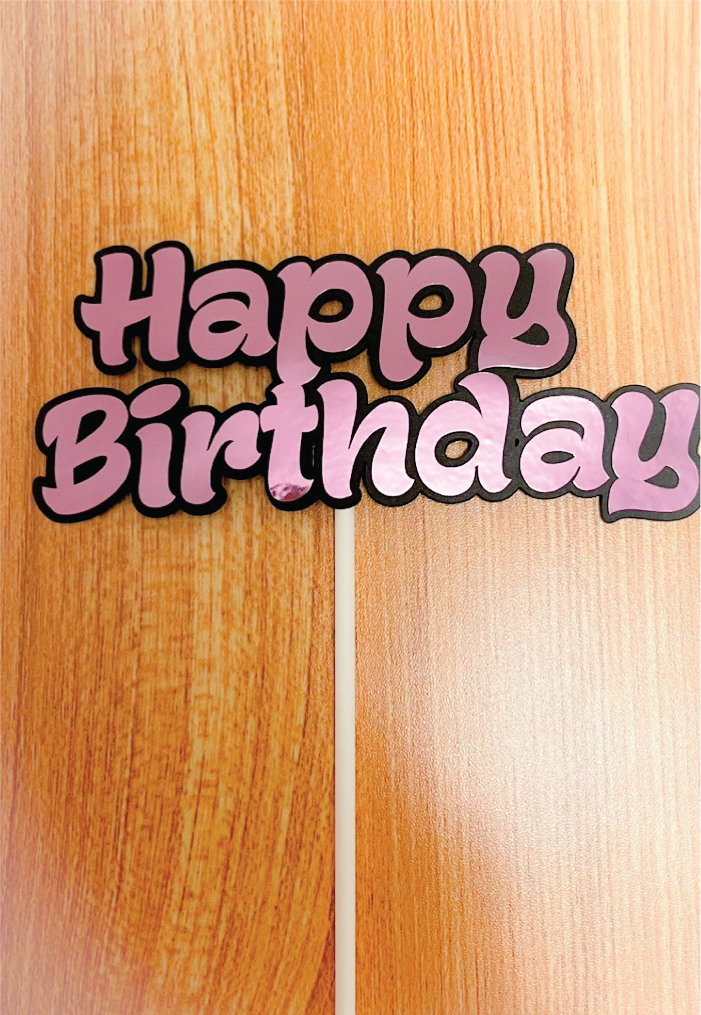 Custom Name Birthday Cake Topper – Glitter, Holographic Vinyl – 4 Styles – Personalized Cake Decoration for Girl Birthday Party
