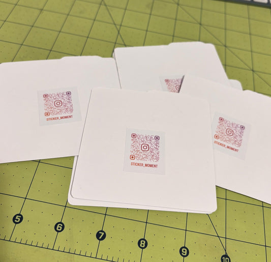Custom QR Code Stickers – 56 Mini 1" Labels | Website, Instagram, Linktree, Menu, Social Media QR | Packaging Stickers | Waterproof or Matte