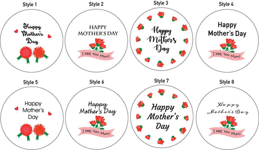 Happy Mothers Day Stickers / Happy Mothers Day Labels / Custom Stickers / Custom Labels