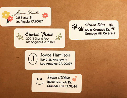 Mail & Packages / Customize Address Labels  / Matte White Custom Set / Personalized Set /  Custom Address Labels / Envelopes  Packages